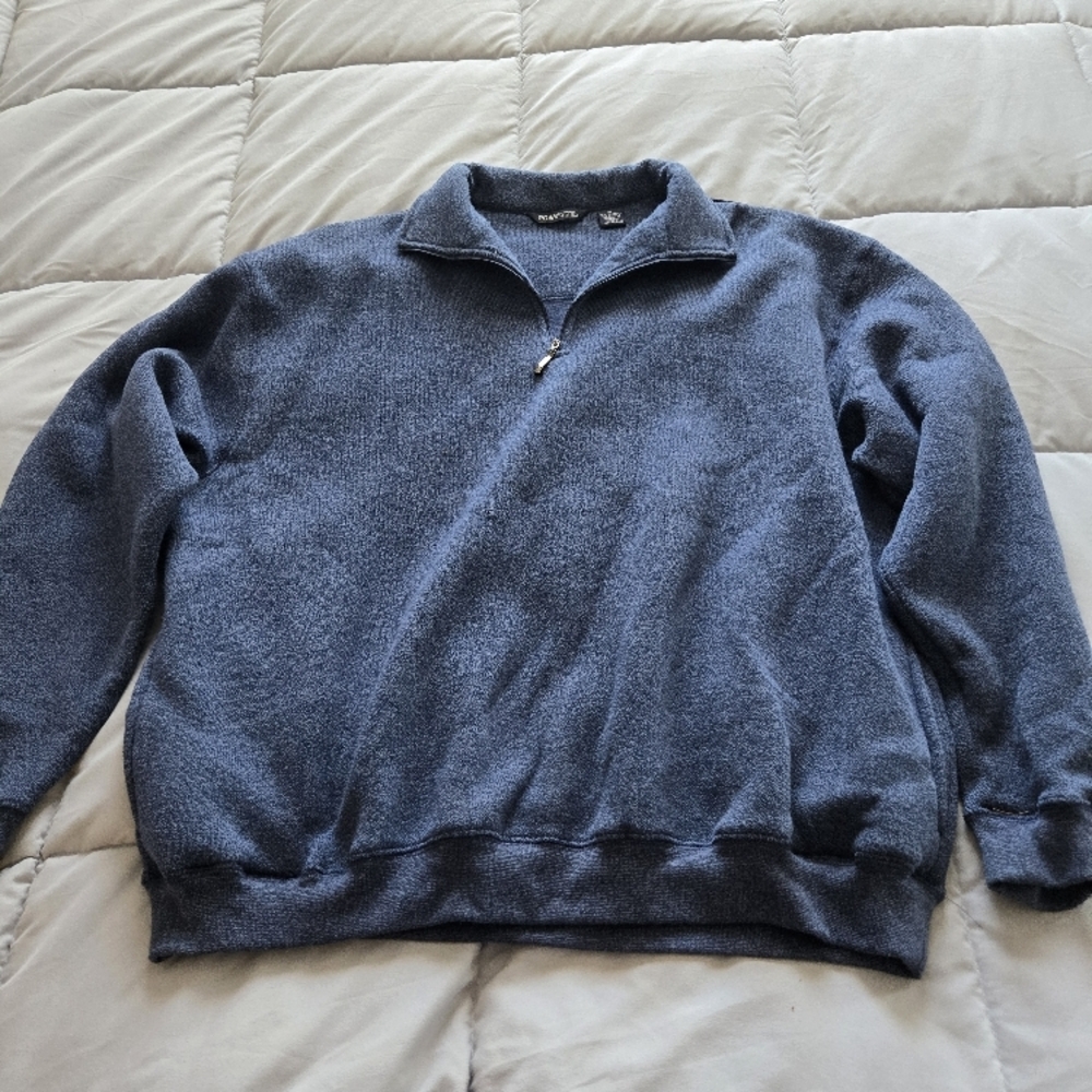 Men's Blue Half-Zip Sweater